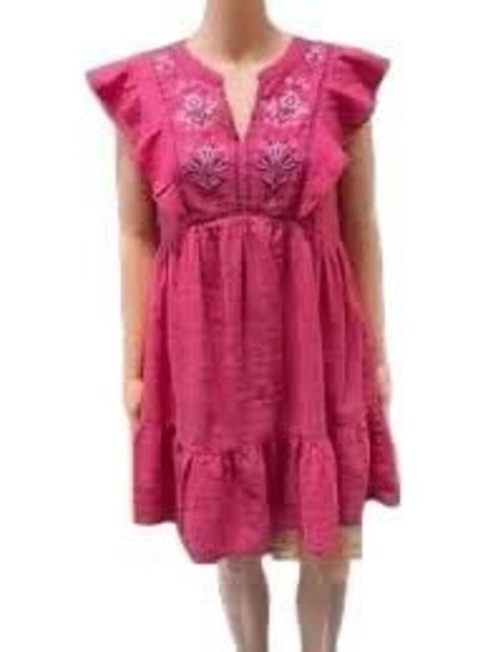 Sonoma Goods For Life Women Pink Embroidered Floral Dress Sz XL